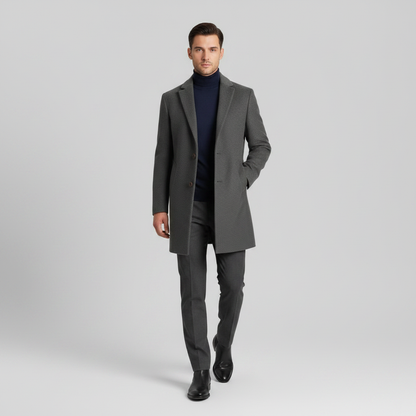 Abrigo Largo Elegante para Hombre | Abrigo con Solapa