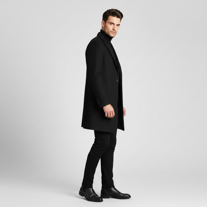 Abrigo Largo Elegante para Hombre | Abrigo con Solapa