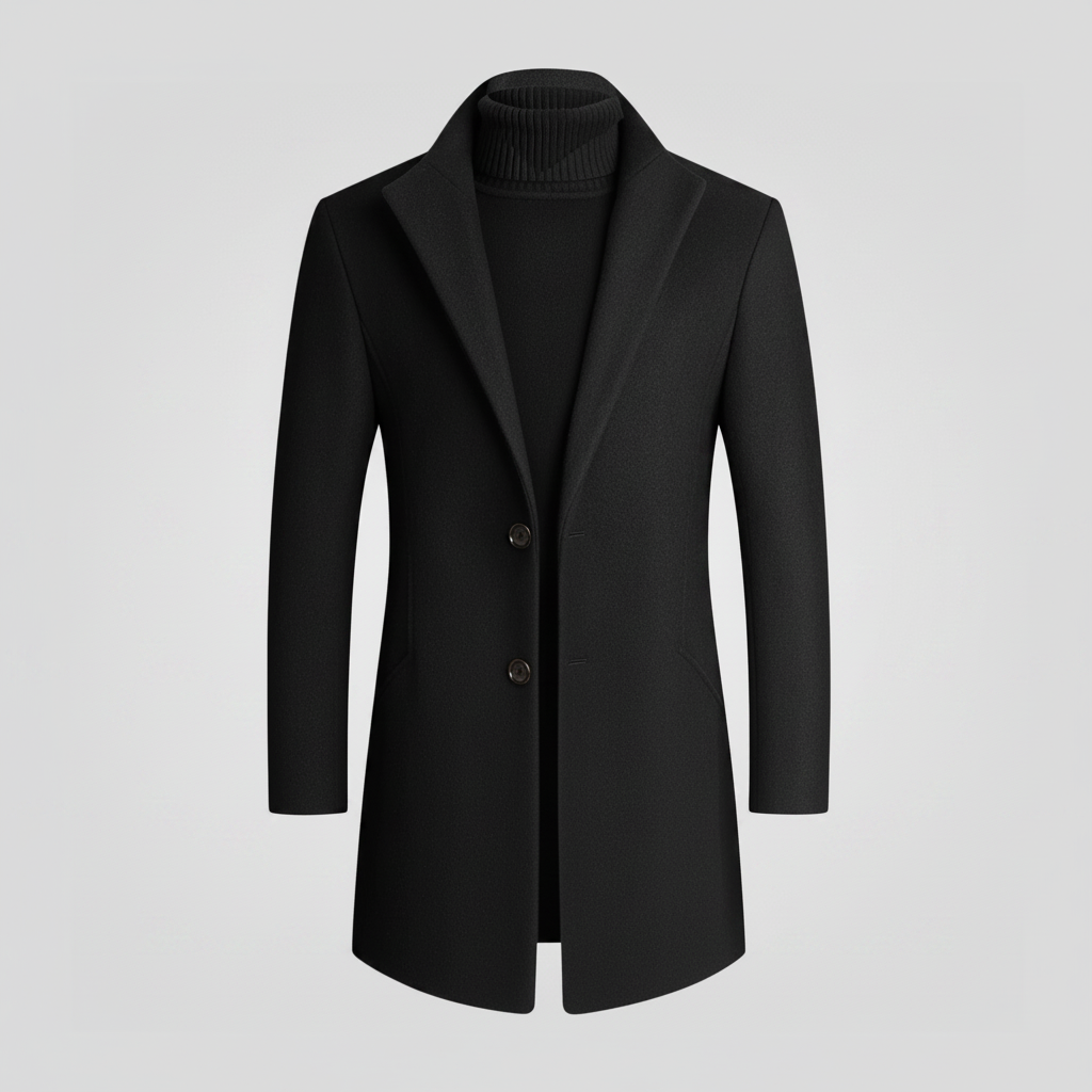 Abrigo Largo Elegante para Hombre | Abrigo con Solapa 0