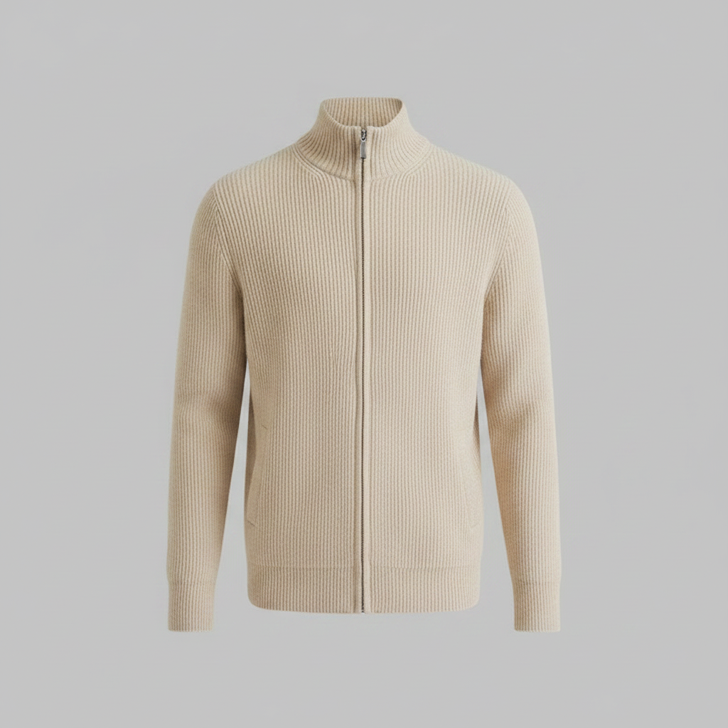 Cárdigan Ajustado con Cremallera | Moda Masculina 0