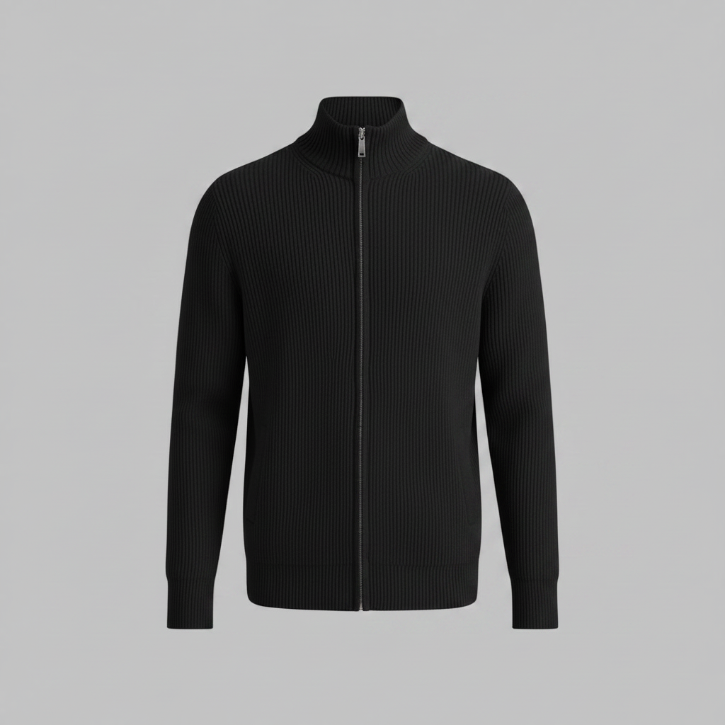 Cárdigan Ajustado con Cremallera | Moda Masculina 5
