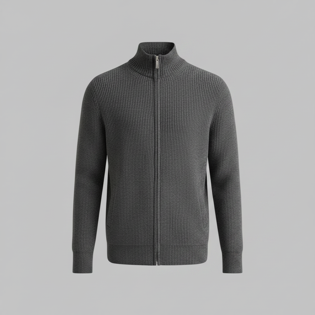 Cárdigan Ajustado con Cremallera | Moda Masculina 6