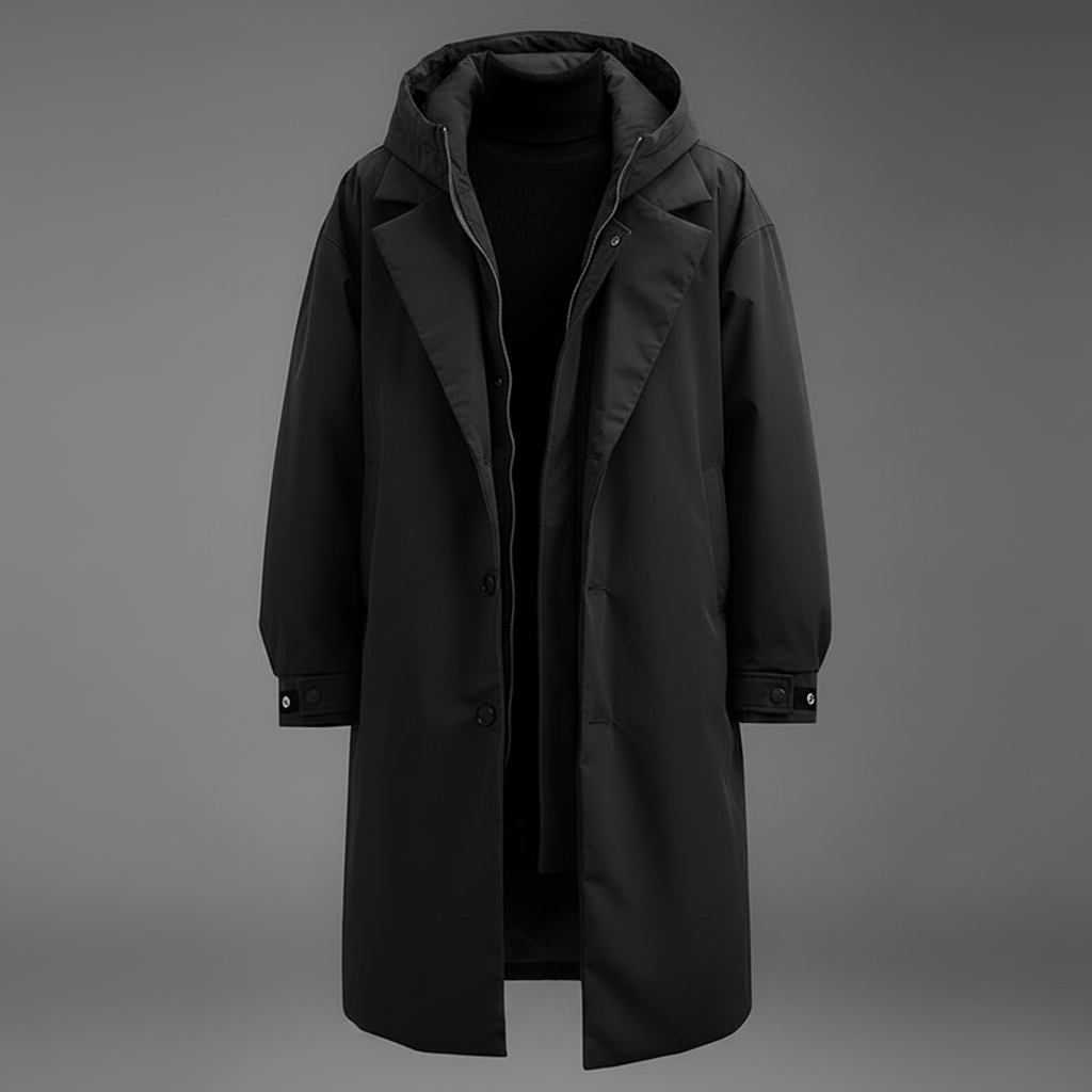 Gabardina Acolchada Impermeable Hombre | Chaqueta Larga 6