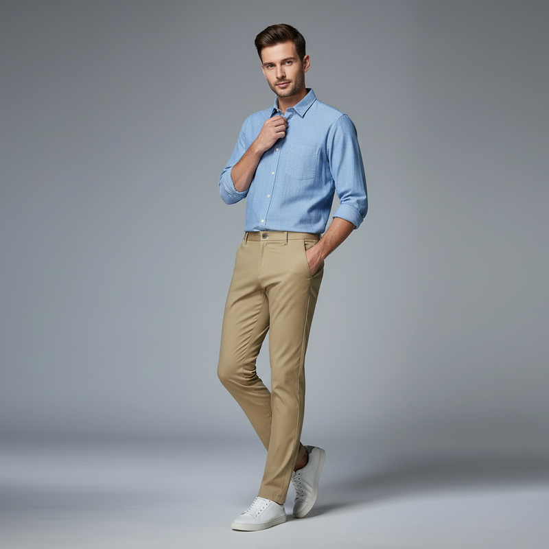 Pantalón Slim Fit Elástico para Hombre Saúl | Pantalones Hombre