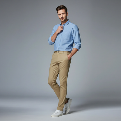 Pantalón Slim Fit Elástico para Hombre Saúl | Pantalones Hombre