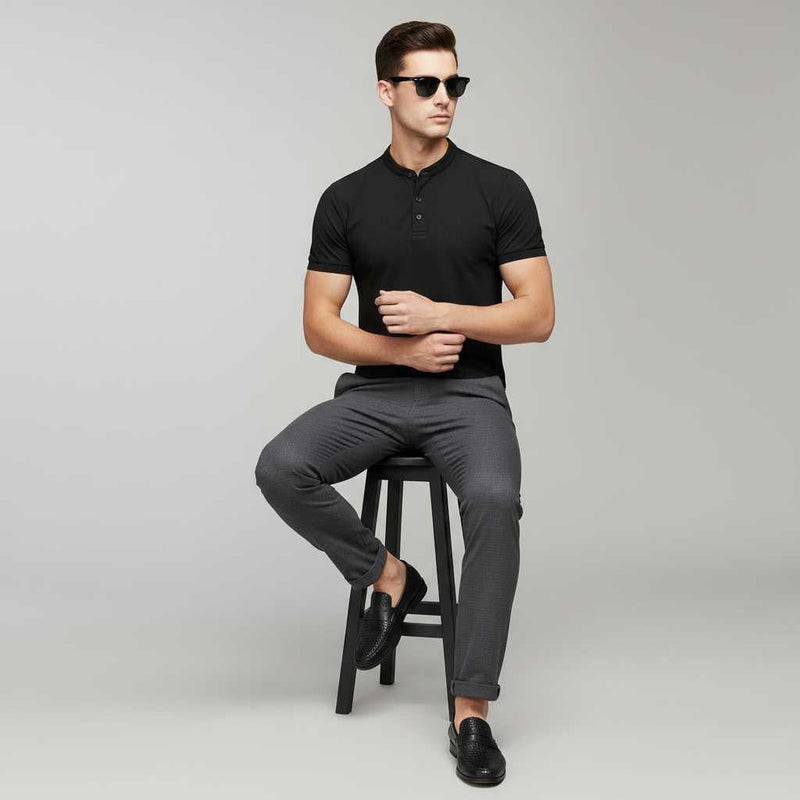 Polo Elegante Blanco Hombre | Camisa Polo Manga Larga Casual