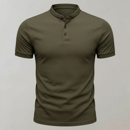 Polo Elegante Blanco Hombre | Camisa Polo Manga Larga Casual 0