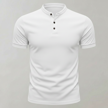 Polo Elegante Blanco Hombre | Camisa Polo Manga Larga Casual 9