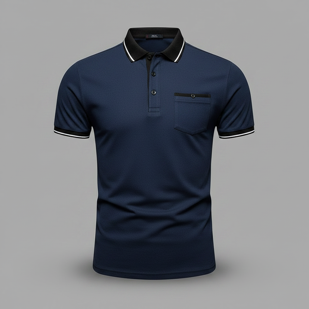 Polo Elegante Blanco para Hombre | Polo Manga Larga Casual 8