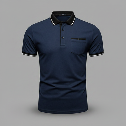 Polo Elegante Blanco para Hombre | Polo Manga Larga Casual 8