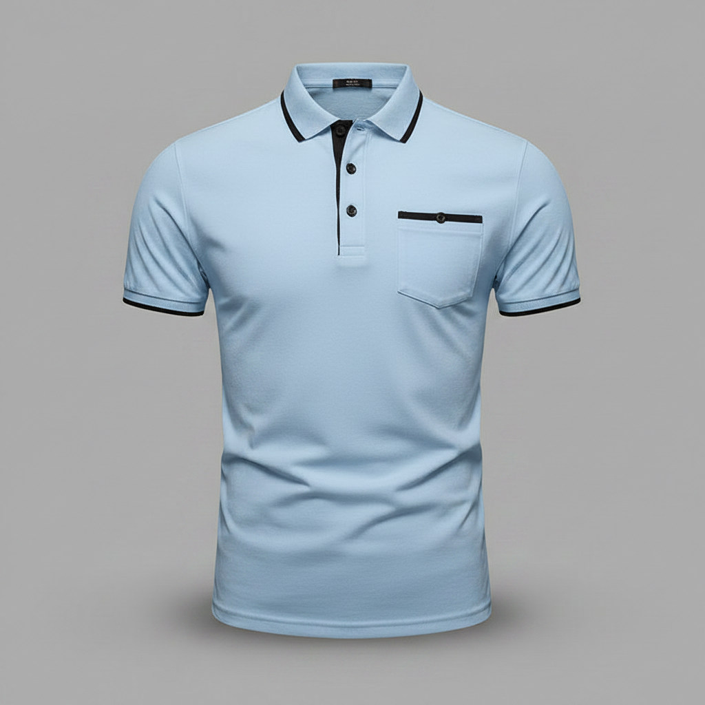 Polo Elegante Blanco para Hombre | Polo Manga Larga Casual 9